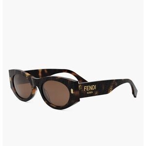 Fendi Roma 52MM Oval Sunglasses Havana